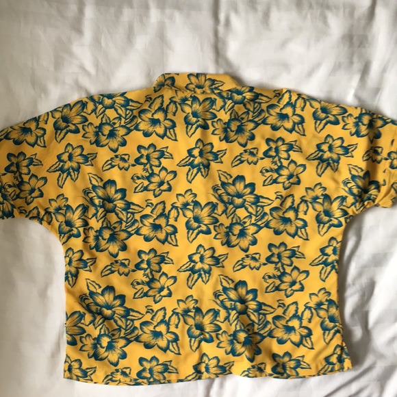 Vans goldenrod/teal roomy cropped Hawaiian shirt - Picture 5 of 5